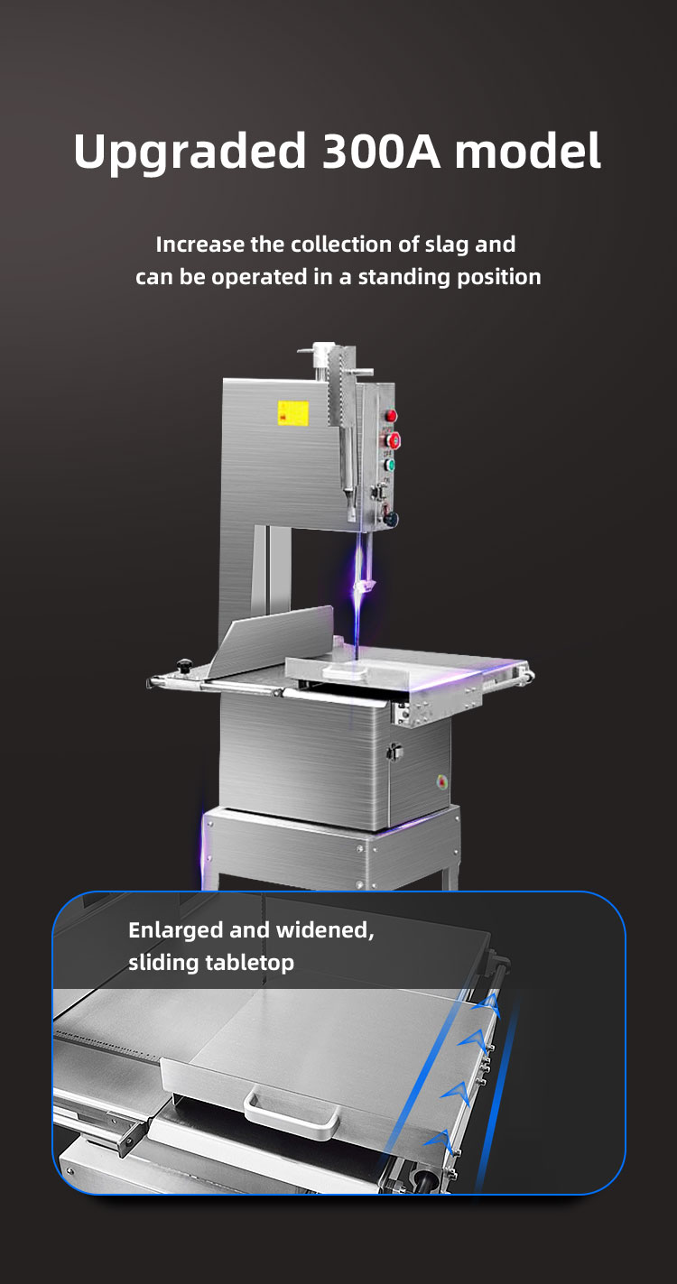 serra de corte de osso de carne congelada