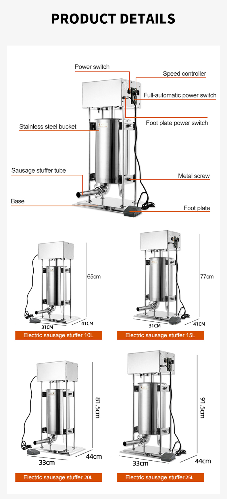 máquina de enchimento de salsicha